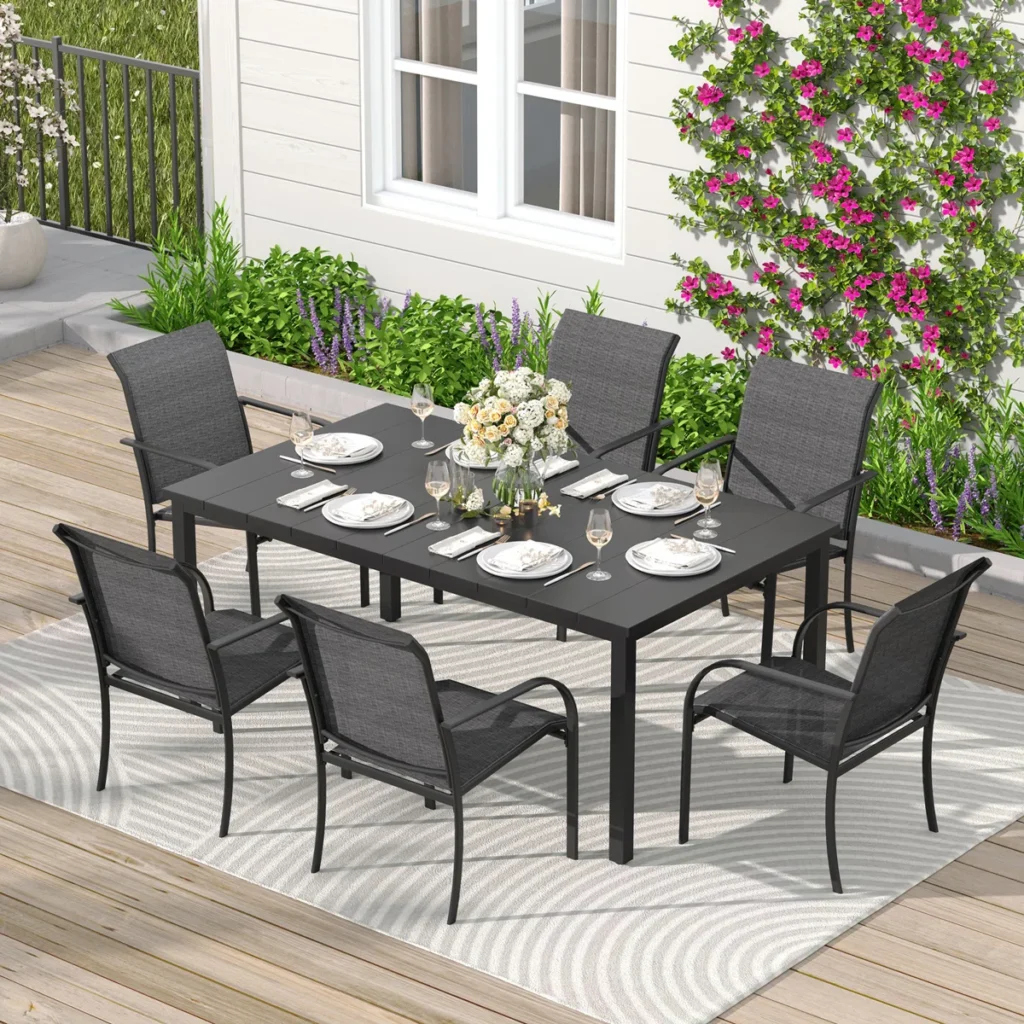 Leyre+6+-+Person+Rectangular+Outdoor+Dining+Set