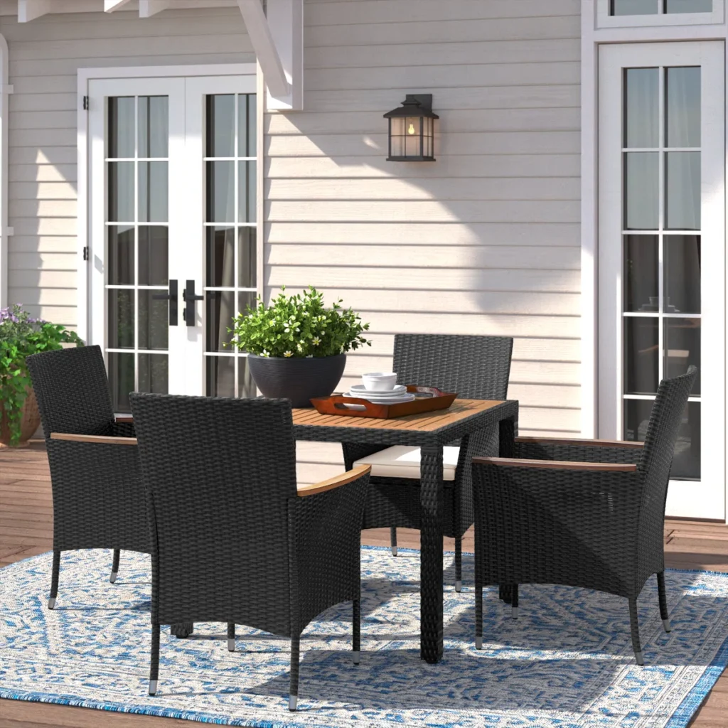 Maltby+4+-+Person+Square+Outdoor+Dining+Set+with+Cushions